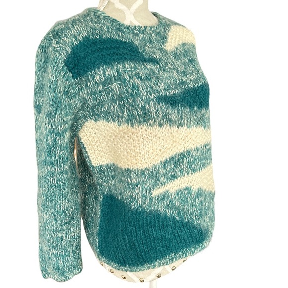 Vintage Wool Blend Conspiracy Sweater Size Medium Gorgeous Knit Pattern Korea - Picture 7 of 16